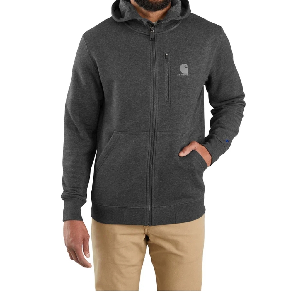 Carhartt Men's Gray Full-Zip Hoodie Size Medium